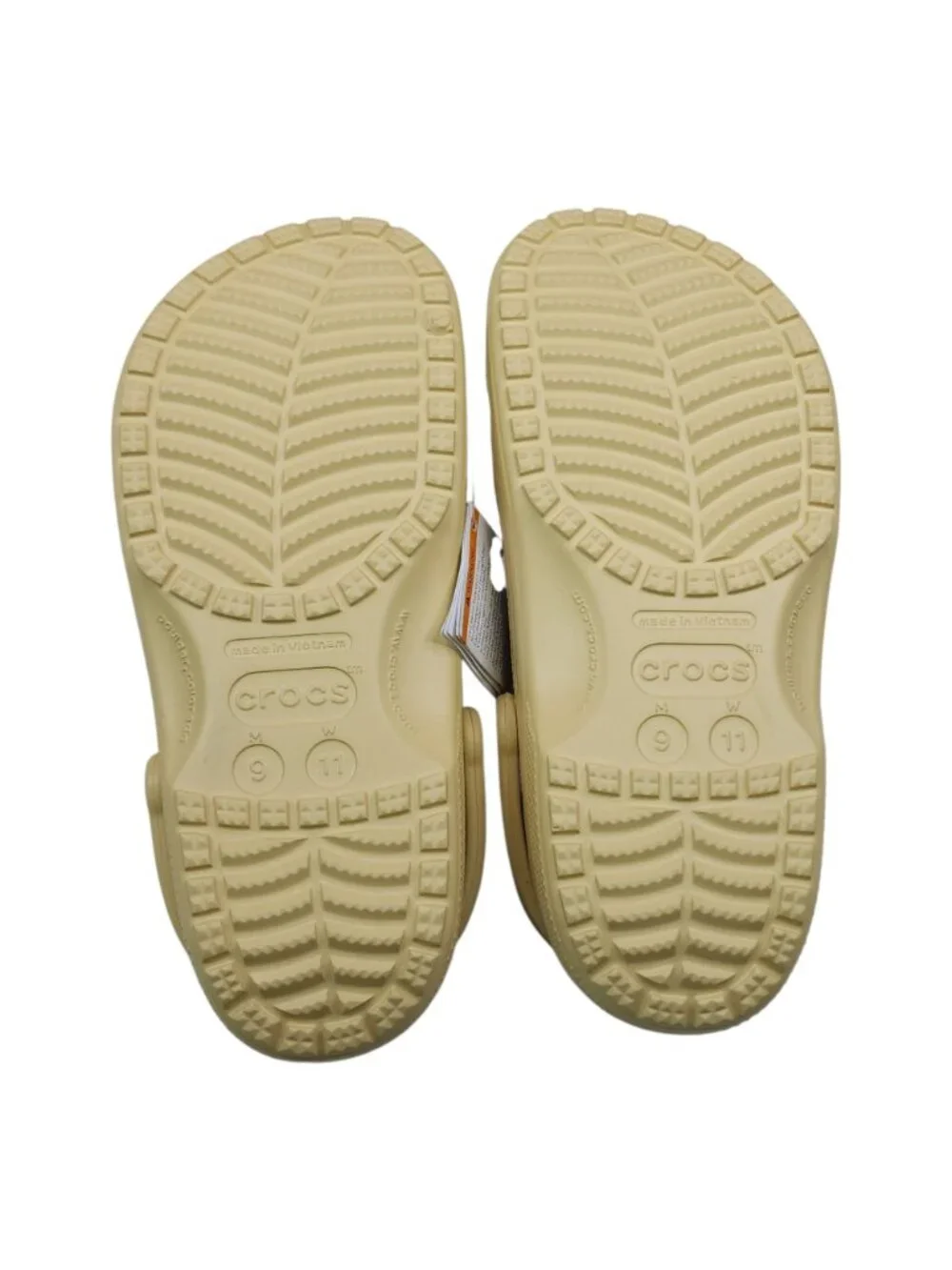 Crocs Classic Lockdown Clog Mens Size 9 Womens 11 Beige With Red Details